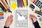 Pets magiques : Un livre de coloriage pour adultes - 30 pages drôles à colorier avec nains, sirènes, licornes, dragons & autres créatures magiques - 66 pages Format A4