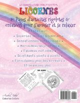 Livre d'activités licornes pour enfants de 4 à 8 ans - jeux amusants, coloriages, labyrinthes, mots mêlés - 71 pages Format A4
