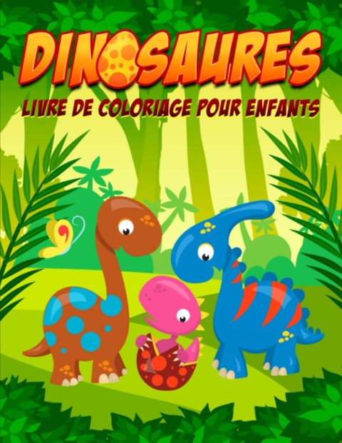 Dinosaures : Livre de coloriage pour enfants - 35 illustrations pour les petits 3 à 10 ans - 74 pages Format A4