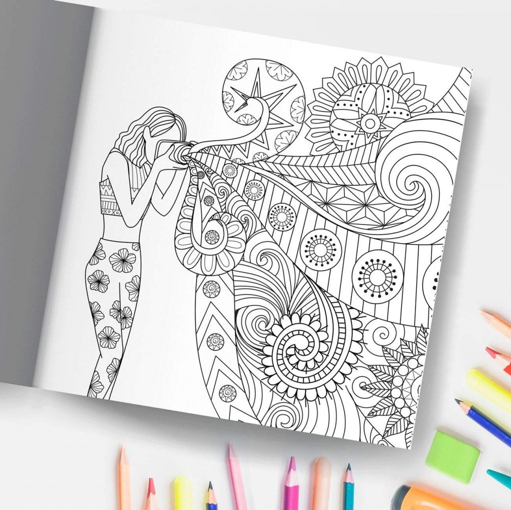 Livre De Coloriage Pour Les Filles Âge 10+: animaux, fées, sirènes, princesses, chevaux - 77 pages Format 21,5 x 21,5 cm