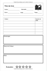 Mes livres mon carnet de lecture - 100 pages Format 15 x 22 cm