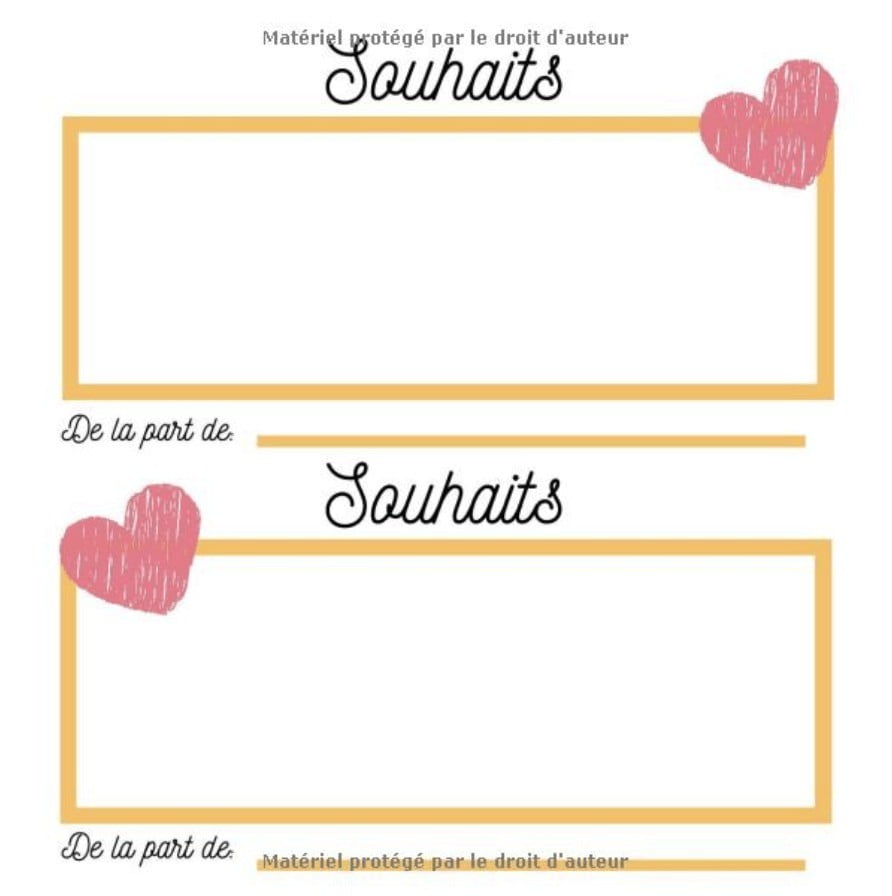 LIVRE D'OR MARIAGE - 51 pages Format 21,5 x 21,5 cm