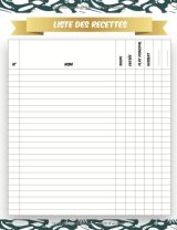 Carnet de Vos Recettes et Cuisine à Remplir et Personnaliser. 120 Recettes Très Détaillées - Format A4