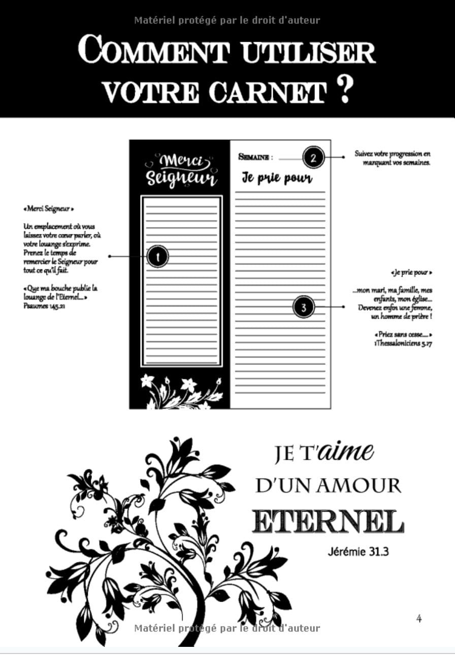 Carnet d’étude de la Bible : 52 semaines pour organiser votre lecture de la Bible, noter vos prières, vos gratitudes, vos versets bibliques, rédiger vos méditations - 130 pages Format A4
