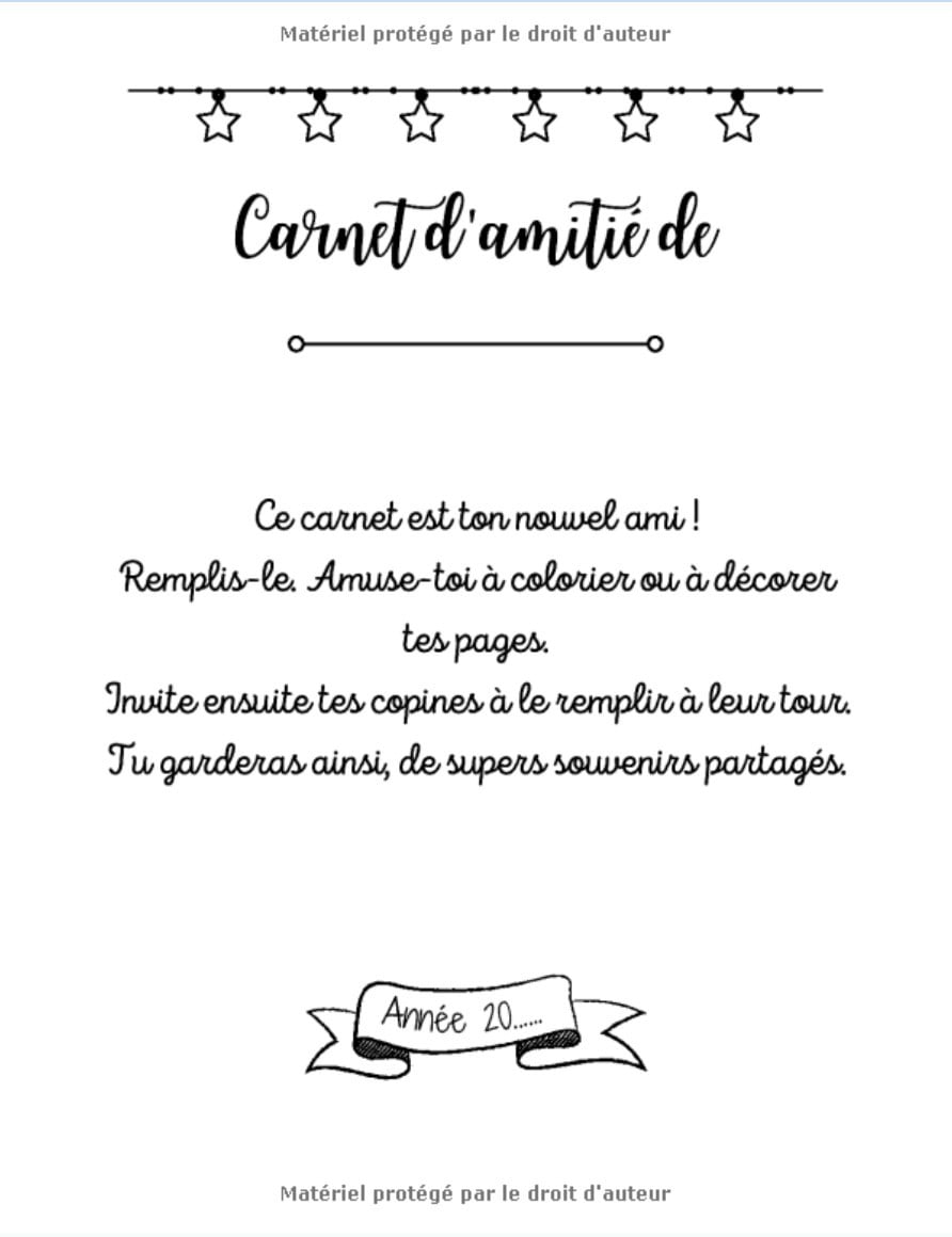 Carnet de l'amitié - Un carnet souvenir à remplir avec tes amies : Mon journal secret à remplir avec mes copines | Format 21,5 x 28 cm - 43 pages