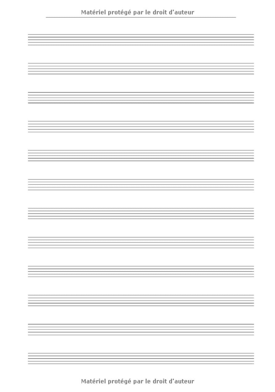 Papier à Musique - 12 portées : Cahier de Musique avec 12 Portées - Solfège, Piano, Composition - A4 - 110 partitions vierges