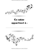 Cahier de Musique : 6 GROSSES portées par page / Papier manuscrit, Format idéal pour débutant : 21.59 * 27.94 cm / 110 pages