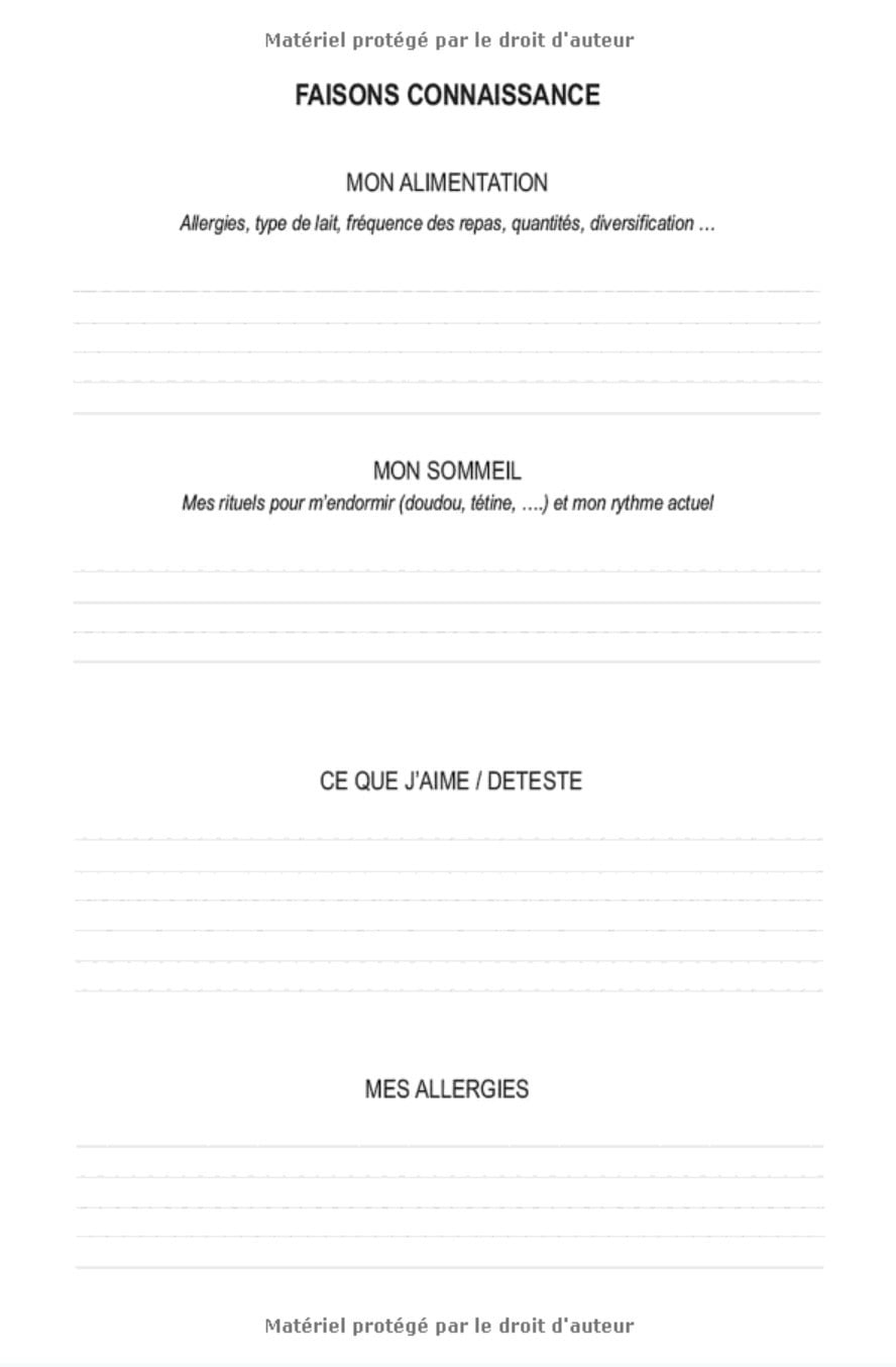 Carnet de liaison nounou : Cahier de transmission pour assistante maternelle et parents - 255 pages - Format A5