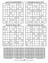 Sudoku Calendrier 2021 Journalier - Livre Adulte Grand Format - Facile à Difficile : Un Puzzle daté par jour pendant les 365 jours de l'année 2021 - 112 pages Format 21,5 x 28 cm