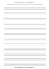 Cahier De Musique : Grands Carreaux et Portées 108 Pages Format A4