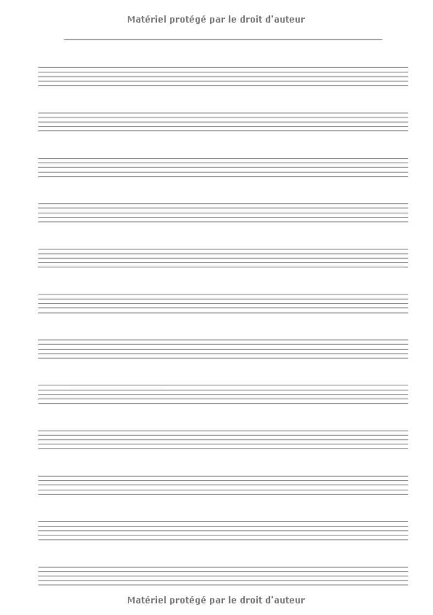 Cahier De Musique : Grands Carreaux et Portées 108 Pages Format A4