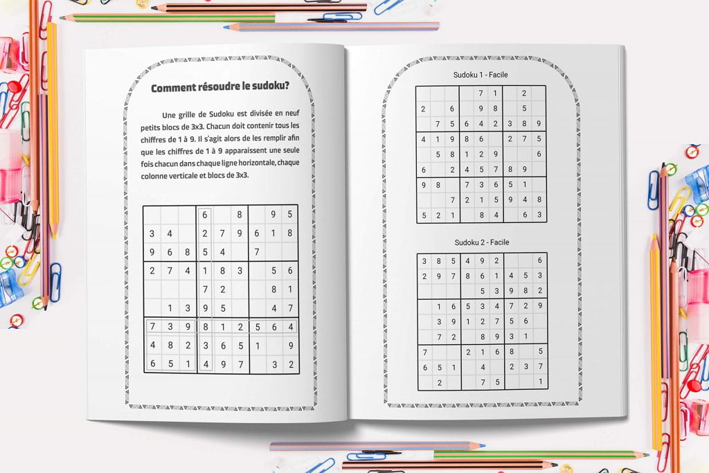 Sudoku Pour Les Enfants 6 - 8 Ans : Livre de grilles de Sudoku Facile, Medium, Difficile et leurs solutions. 96 pages Format 14 x 21,5 cm