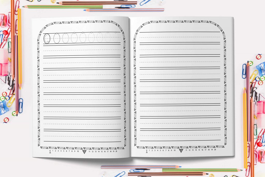 Cahier d’Ecriture des Chiffres : Livre d'activités pour développer la motricité fine en écoles maternelle et primaire. Apprenons à compter et à écrire les nombres de 1 à 20 - 85 pages Format 21,5 x 28 cm