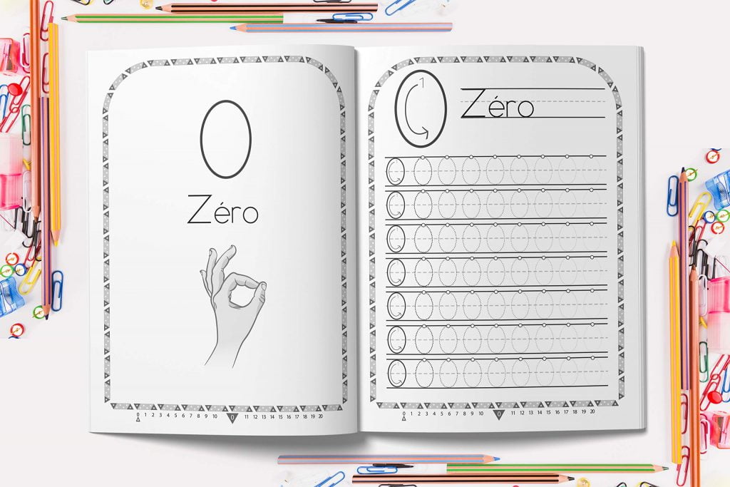 Cahier d’Ecriture des Chiffres : Livre d'activités pour développer la motricité fine en écoles maternelle et primaire. Apprenons à compter et à écrire les nombres de 1 à 20 - 85 pages Format 21,5 x 28 cm