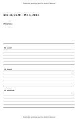 Agenda 2021 Semainier - Simple Agenda de poche A5 - Annuel Francais Semainier - Janvier 2021 à Décembre 2021 - 142 pages