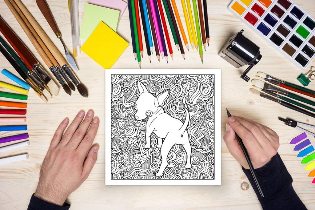 Fesses de chien : un livre de coloriage pour les amoureux des chiens - 76 pages Format 21,5 x 21,5 cm