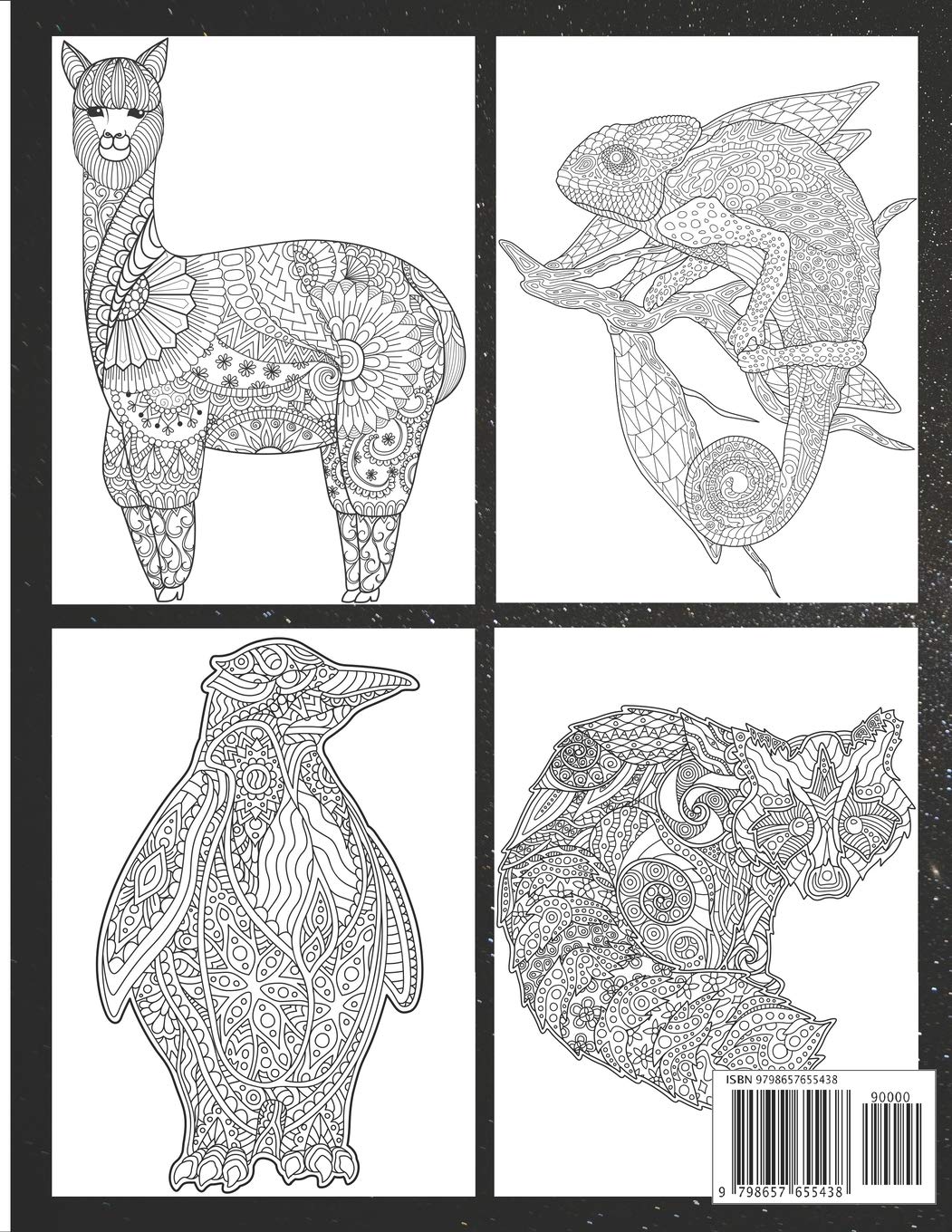 101 animaux livre de coloriage pour adultes : Motifs de mandalas réduisant le stress - Format A4 - 206 pages