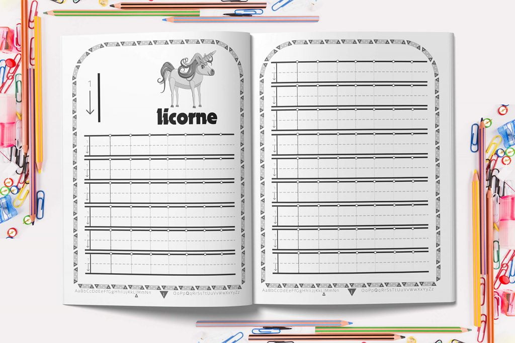 Cahier d'Ecriture des Lettres: Apprenez à votre enfant l’écriture des lettres de l’alphabet - 4 ans et plus - 105 pages Format A4