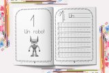 Cahier d’Ecriture des Chiffres : Livre d'activités pour développer la motricité fine en écoles maternelle et primaire. Apprenons à compter et à écrire les nombres de 1 à 20 - 85 pages Format 21,5 x 28 cm
