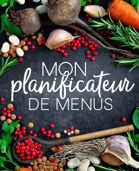 Mon planificateur de menus : Organise, suis et planifie tes menus de la semaine - 108 pages Format 19x23 cm
