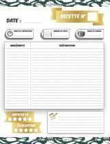 Mes recettes: Carnet de Vos Recettes et Cuisine à Remplir et Personnaliser - 120 Recettes - Fabriqué en France - Grand Format.