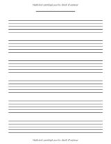 Cahier de Musique : 6 GROSSES portées par page / Papier manuscrit, Format idéal pour débutant : 21.59 * 27.94 cm / 110 pages