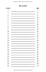 Carnet de lecture : Suivi livresque - 100 fiches de lecture pour vos livres - 108 pages Format 14 x 21,5 cm