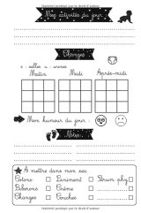Mon Carnet de Nounou - Carnet de liaison Parents - Nounou : Journal de bord de bébé - 107 pages Format 15 x 22 cm