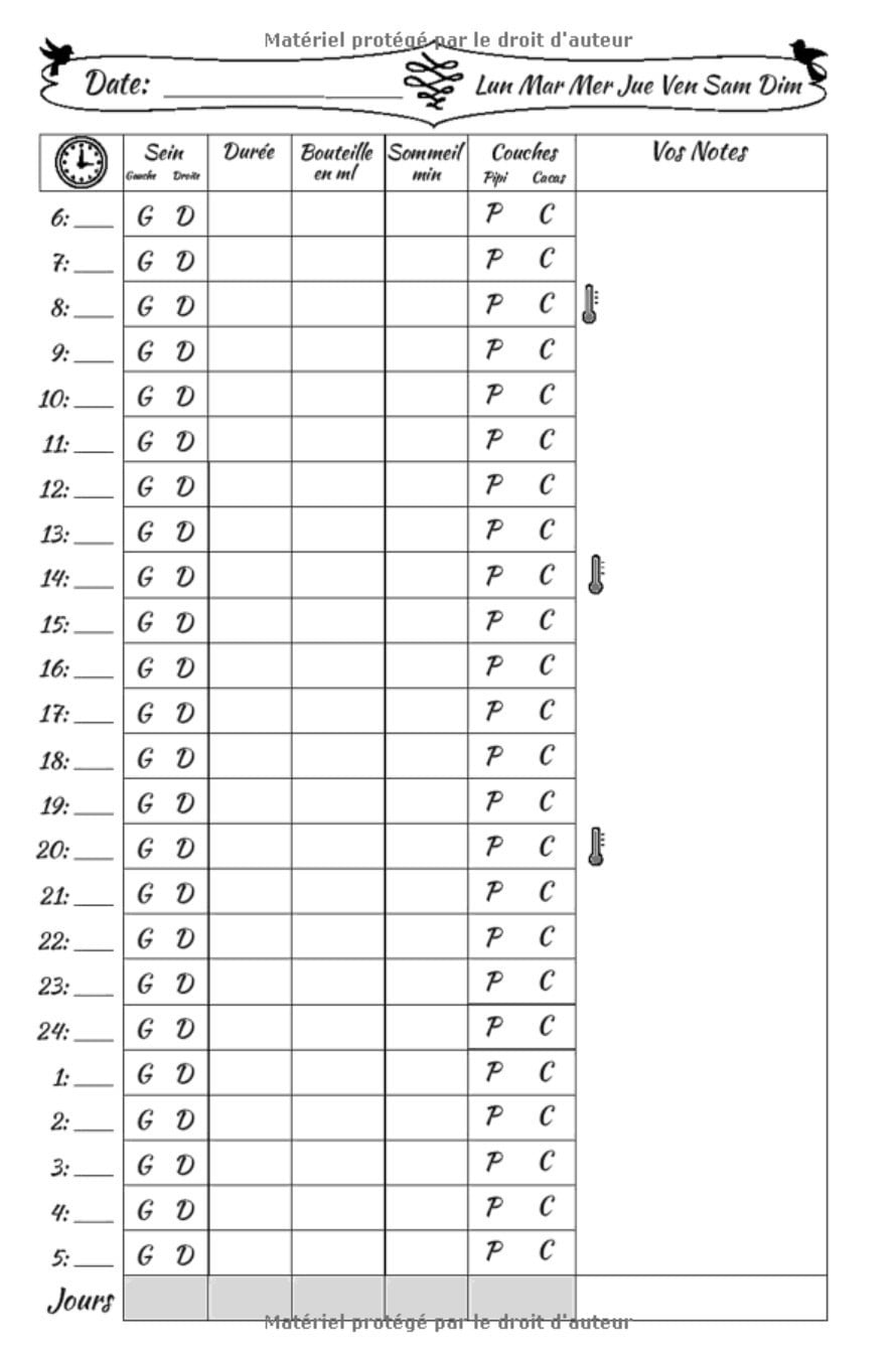 Carnet de suivi pour bébé : journal de bord pour votre bébé | Journal de santé pour votre médecin | journal jusqu'à 90 jours | 94 pages Format 15 x 22 cm