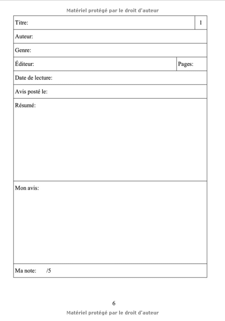 Mes livres : Mon carnet de lecture - 110 pages Format 14 x 21 cm