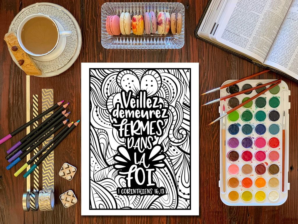 Livre de coloriage - Versets de la Bible pour les filles à partir de 8 ans : 35 pages à colorier de dessinés inspirants et motivants - 74 pages Format A4