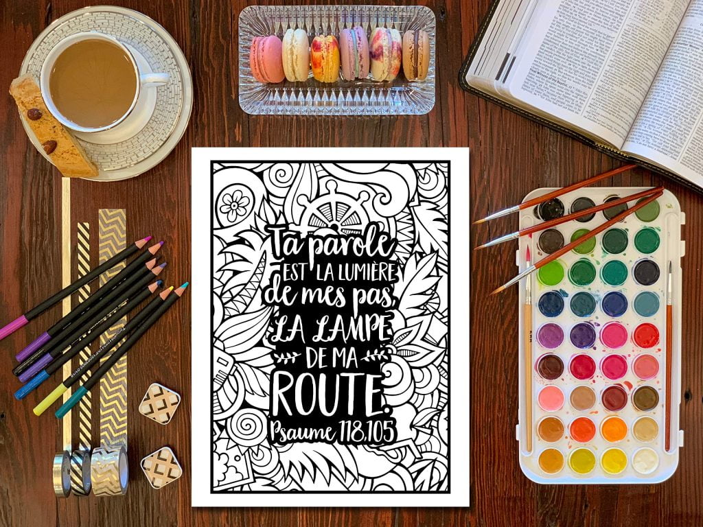 Livre de coloriage - Versets de la Bible pour les filles à partir de 8 ans : 35 pages à colorier de dessinés inspirants et motivants - 74 pages Format A4