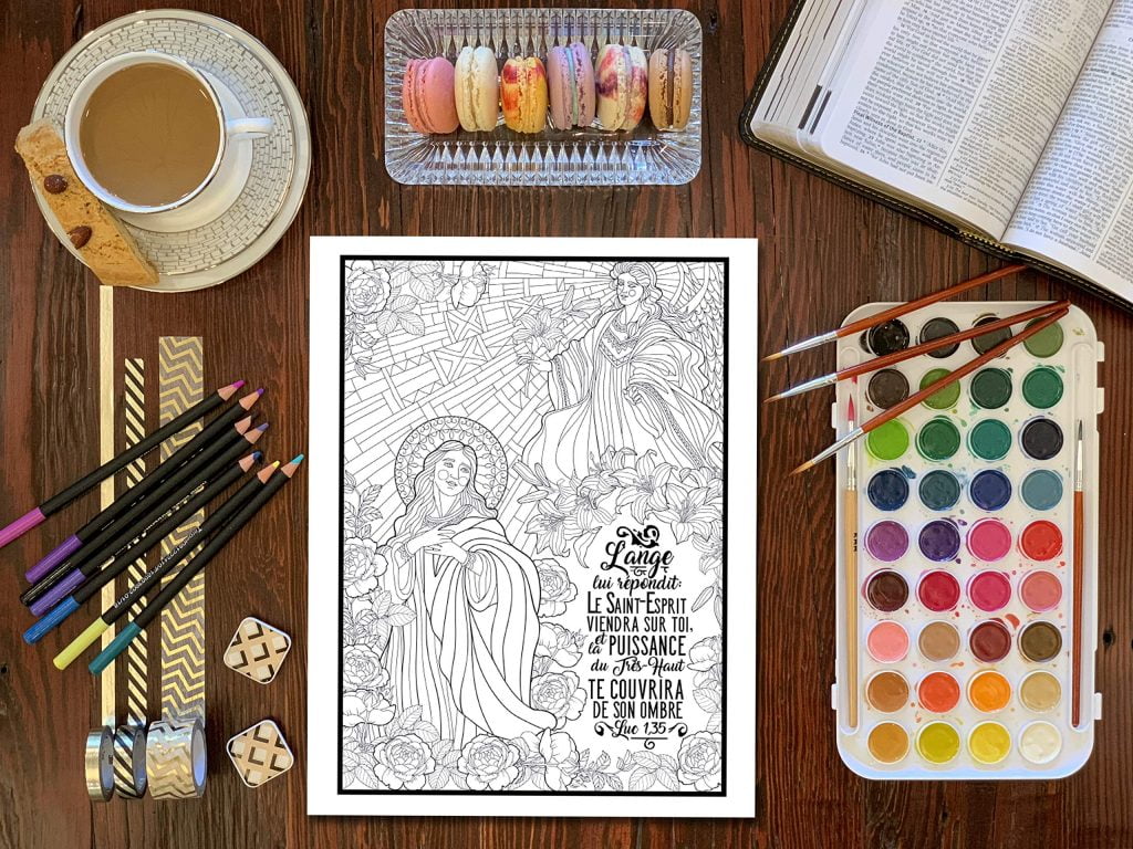 Colorie l’Évangile : Un livre de coloriage chrétien pour adultes : 43 versets de la Bible à colorier - 92 pages Format A4