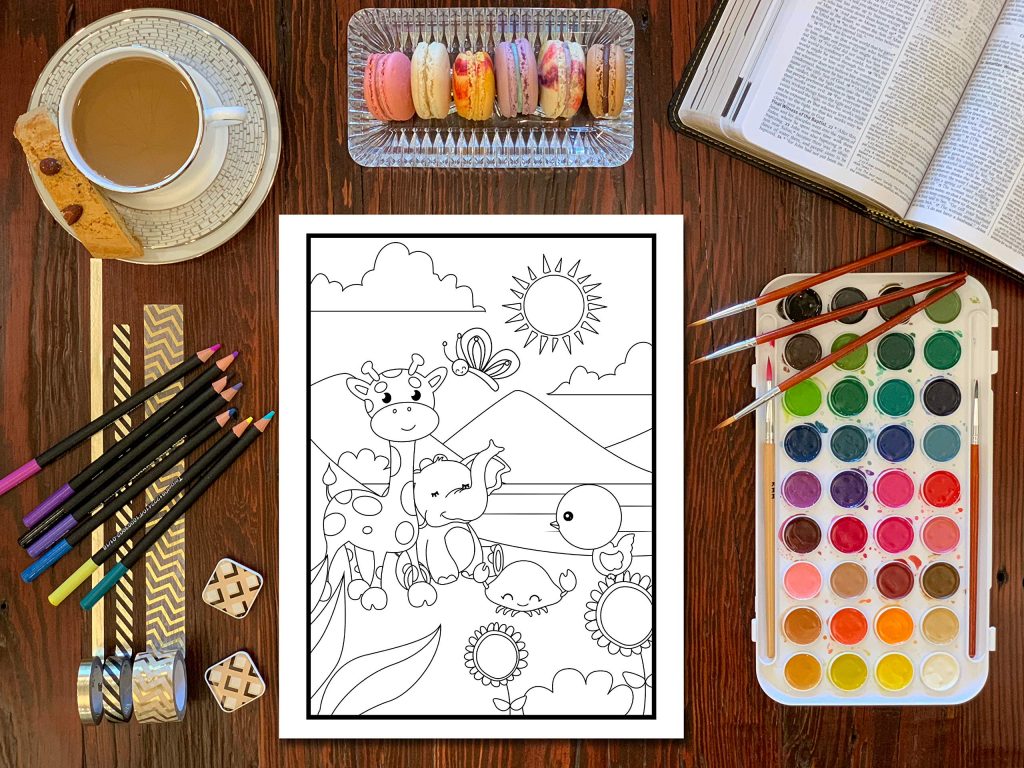 La Bible : Livre de coloriage pour enfants : 35 pages à colorier remplies d'histoires bibliques et de versets des Saintes Écritures pour les 3/10 ans - 74 pages Format A4