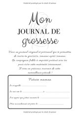 Mon Journal de GROSSESSE à compléter avec AMOUR : Carnet de grossesse à remplir - 128 pages Format 16 x 25 cm