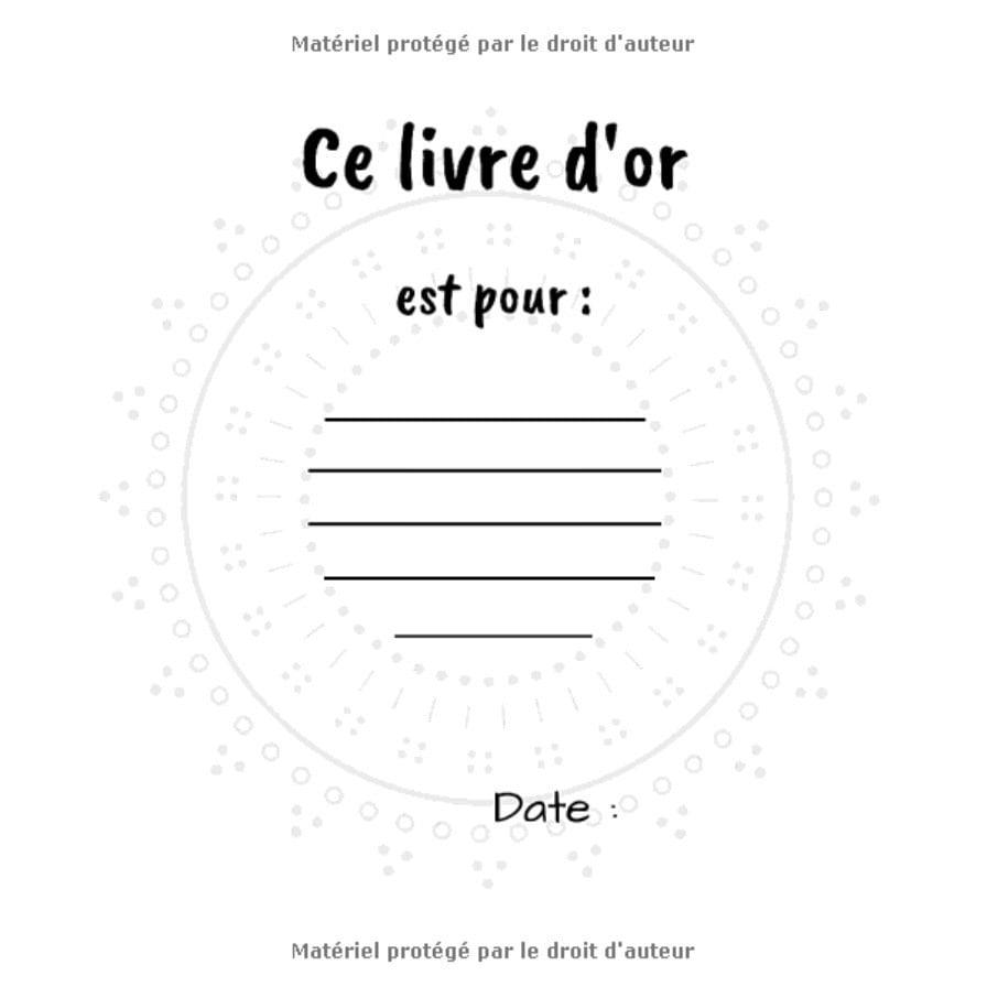 MON LIVRE OR : Un livre d'or, babyshower book , un adorable livre d'or baby shower - 50 pages Format 21 x 21 cm