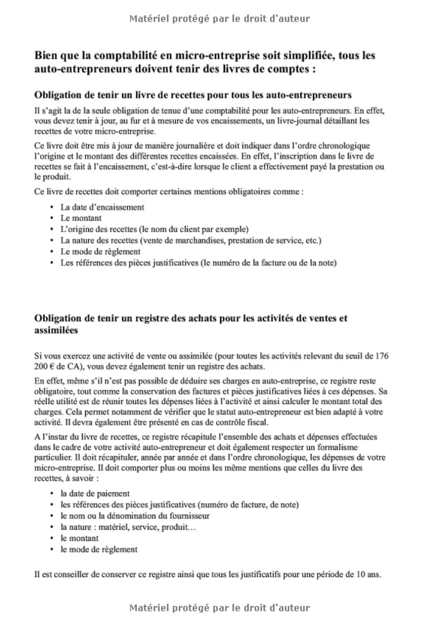 Registre recettes achats auto-entrepreneur : livre de compte auto-entrepreneurs micro-entrepreneurs associations et professions libérales Format A4 –