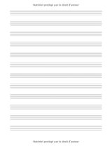 Cahier de musique : Carnet de partitions - Papier manuscrit - 12 portées par page - 108 pages - Grand format 21,5 x 28 cm