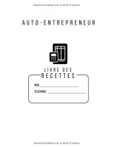 livre des recettes auto entrepreneur : cahier de compte - Livre de compte auto entrepreneur I 120 page A4