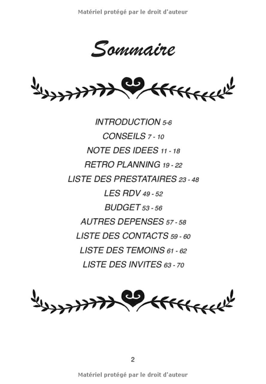 Mon Organisateur de Mariage : Planificateur de Mariage | Livre Organisation Mariage | 110 pages Format 18 x 25 cm