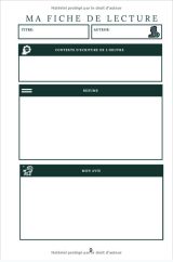 Mon carnet de Lecture : Journal de Lecture : Amoureux des livres - 58 fiches de lecture à compléter – 120 pages format A5