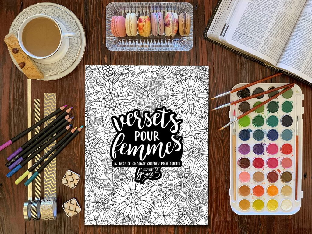 Versets pour Femmes : Un livre de coloriage chrétien pour adultes : 45 versets de la Bible à colorier - 96 pages Format A4