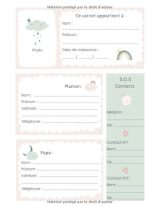 CAHIER DE LIAISON PARENTS/NOUNOU - DURÉE 1 AN - 204 pages Format 21,5 x 28 cm