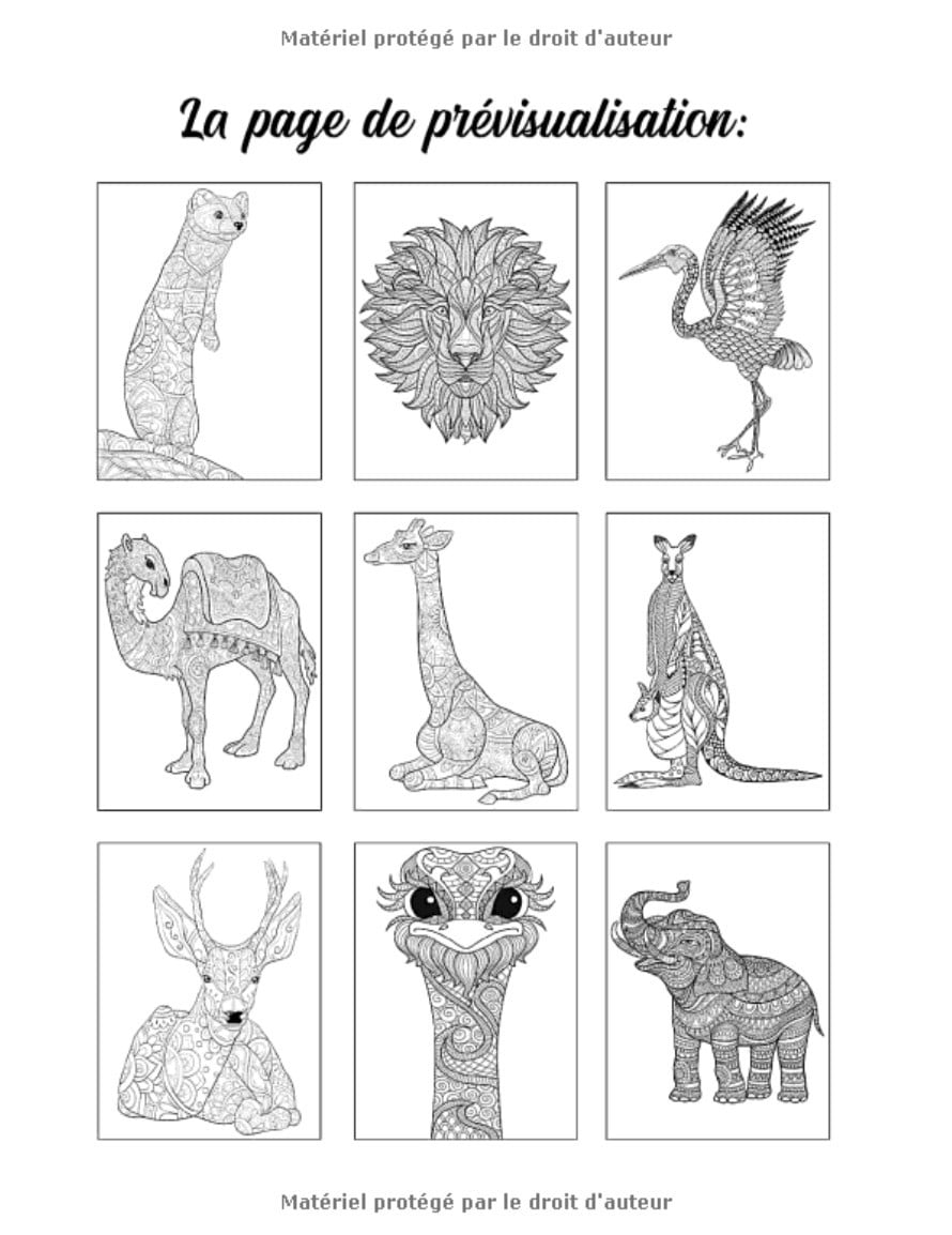 100 Animaux - Livre de coloriage avec mandalas : Livre de coloriage pour adultes (Volume 4) - 210 pages Format A4