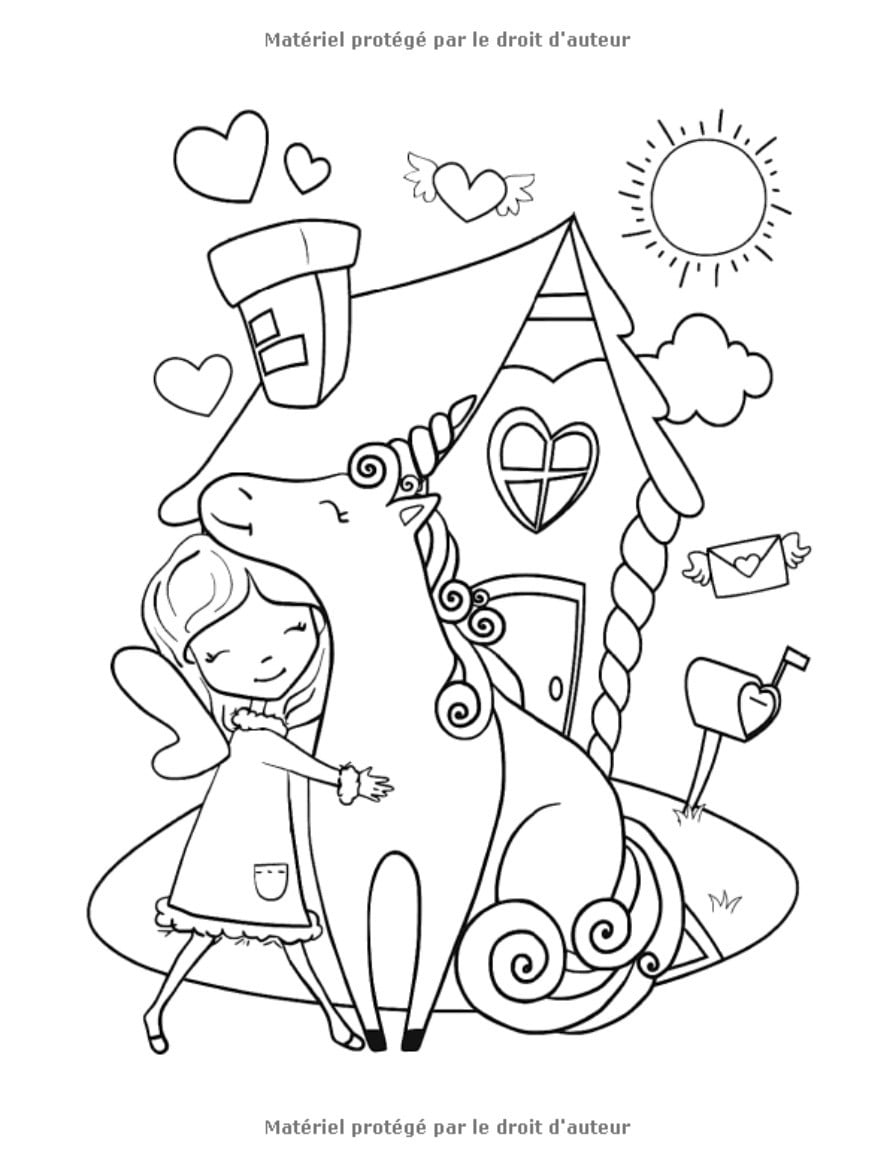 Licorne Livre de Coloriage Pour les Enfants de 4 à 8 Ans - 102 pages Format A4