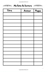 Mes Lectures Carnet de Lecture à Remplir : Format 15 x 22 cm - 120Pages