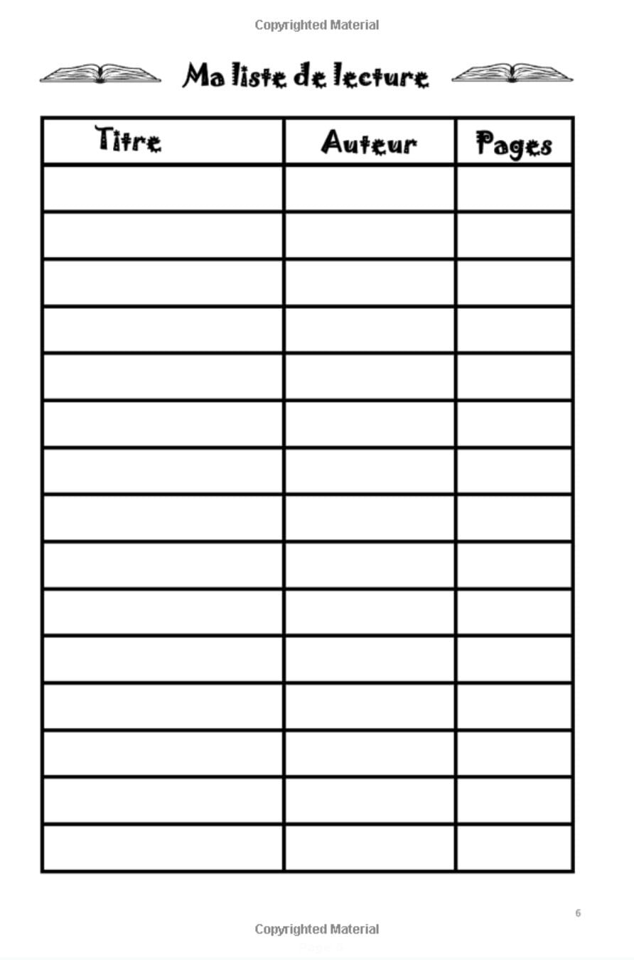 Mes Lectures Carnet de Lecture à Remplir : Format 15 x 22 cm | 120Pages