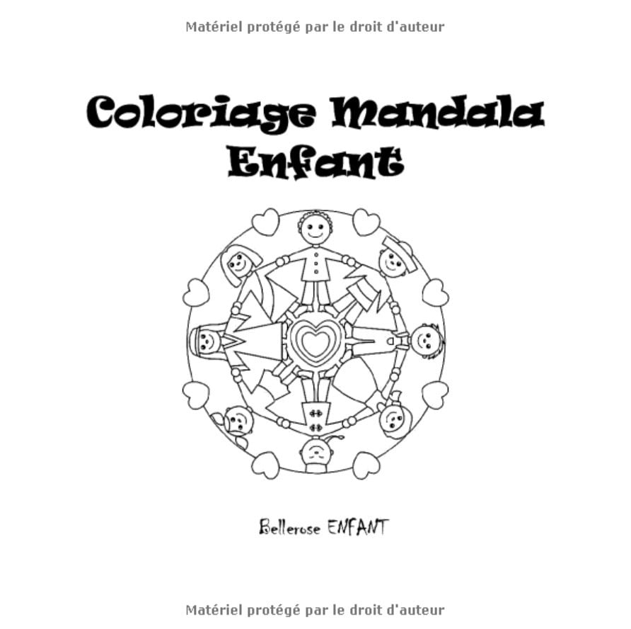 Coloriage Mandala Enfant - 35 Mandalas anti-stress pour enfants - 21,5 x 21,5 cm