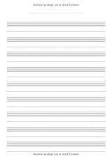 Cahier de musique avec portées et annotations pour composition musicale - solfège - partitions - 48 pages - Grand format A4