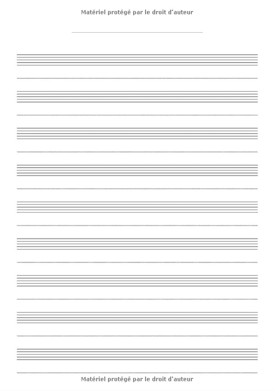 Cahier de musique avec portées et annotations pour composition musicale - solfège - partitions - 48 pages - Grand format A4